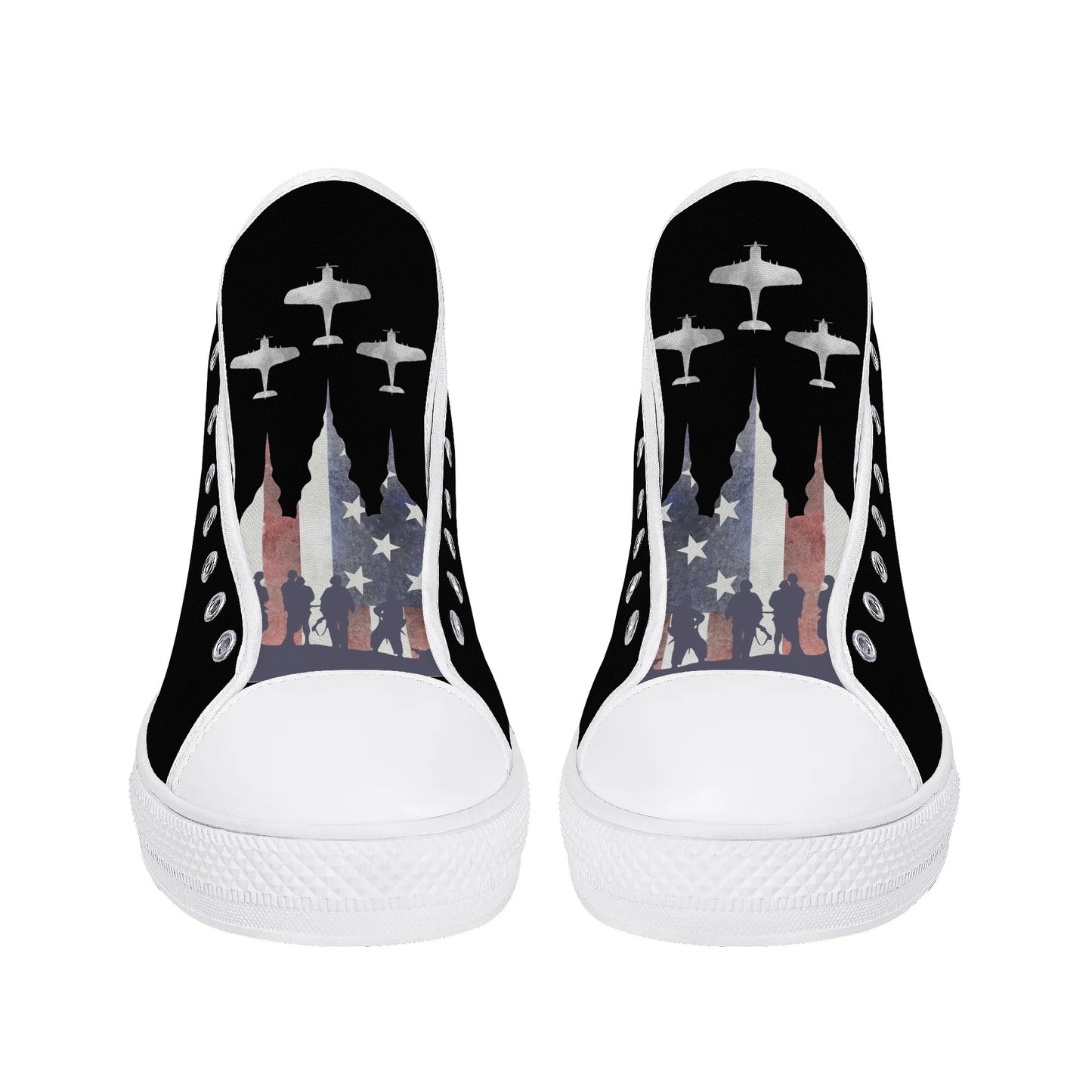 Mens High Top Canvas Shoes - Customized Tongue