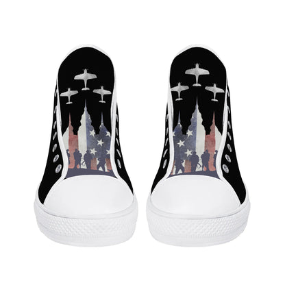 Mens High Top Canvas Shoes - Customized Tongue