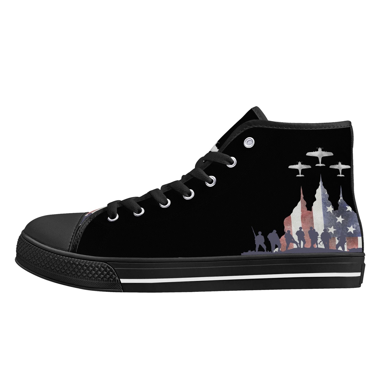 Mens High Top Canvas Shoes - Customized Tongue