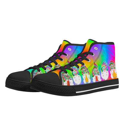 Mens High Top Canvas Shoes - Customized Tongue