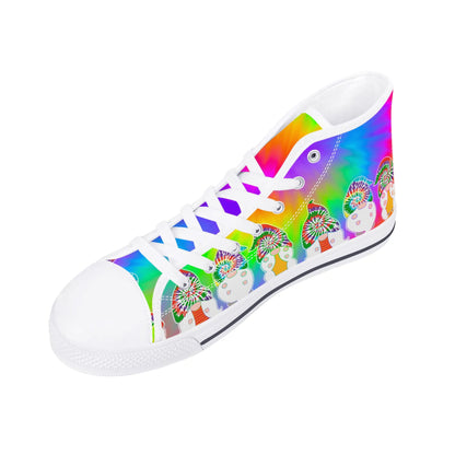 Mens High Top Canvas Shoes - Customized Tongue