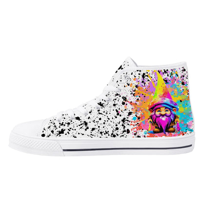 Mens High Top Canvas Shoes - Customized Tongue