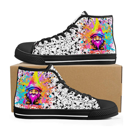 Mens High Top Canvas Shoes - Customized Tongue