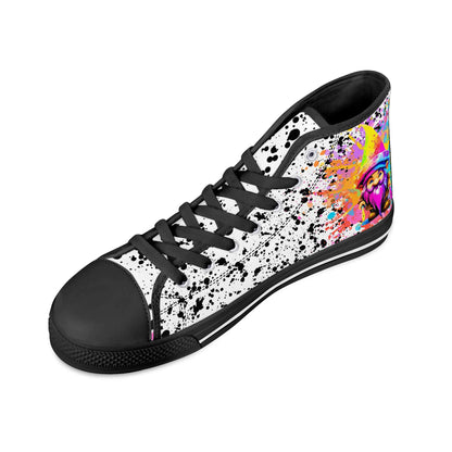 Mens High Top Canvas Shoes - Customized Tongue