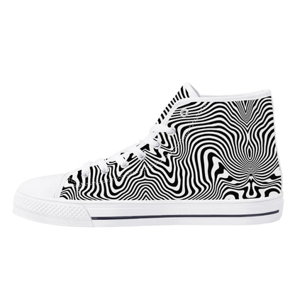 Mens High Top Canvas Shoes - Customized Tongue