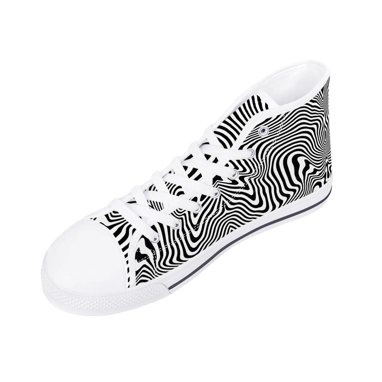 Mens High Top Canvas Shoes - Customized Tongue