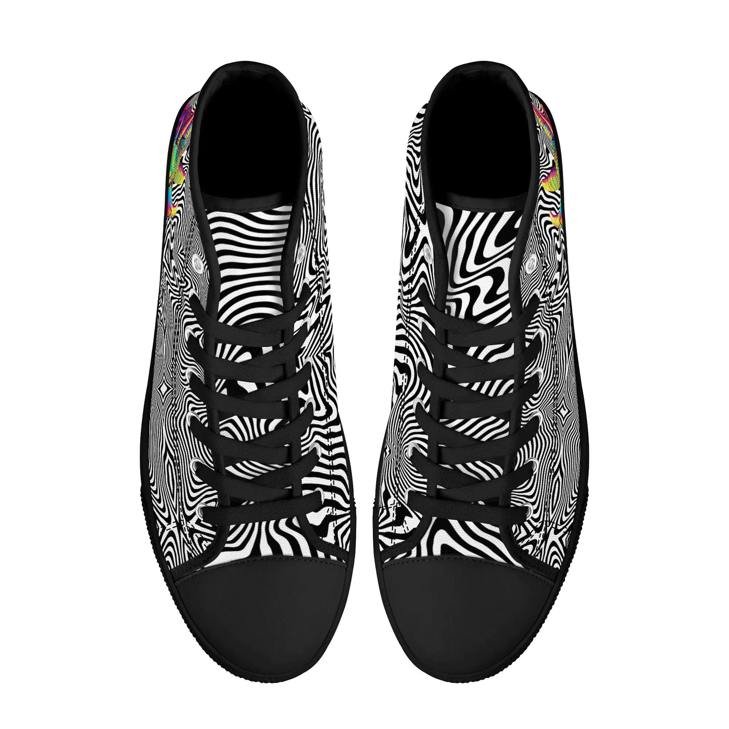 Mens High Top Canvas Shoes - Customized Tongue