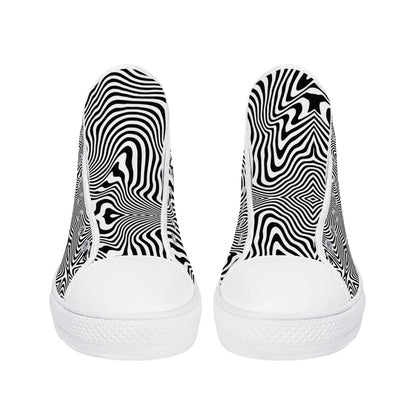 Mens High Top Canvas Shoes - Customized Tongue