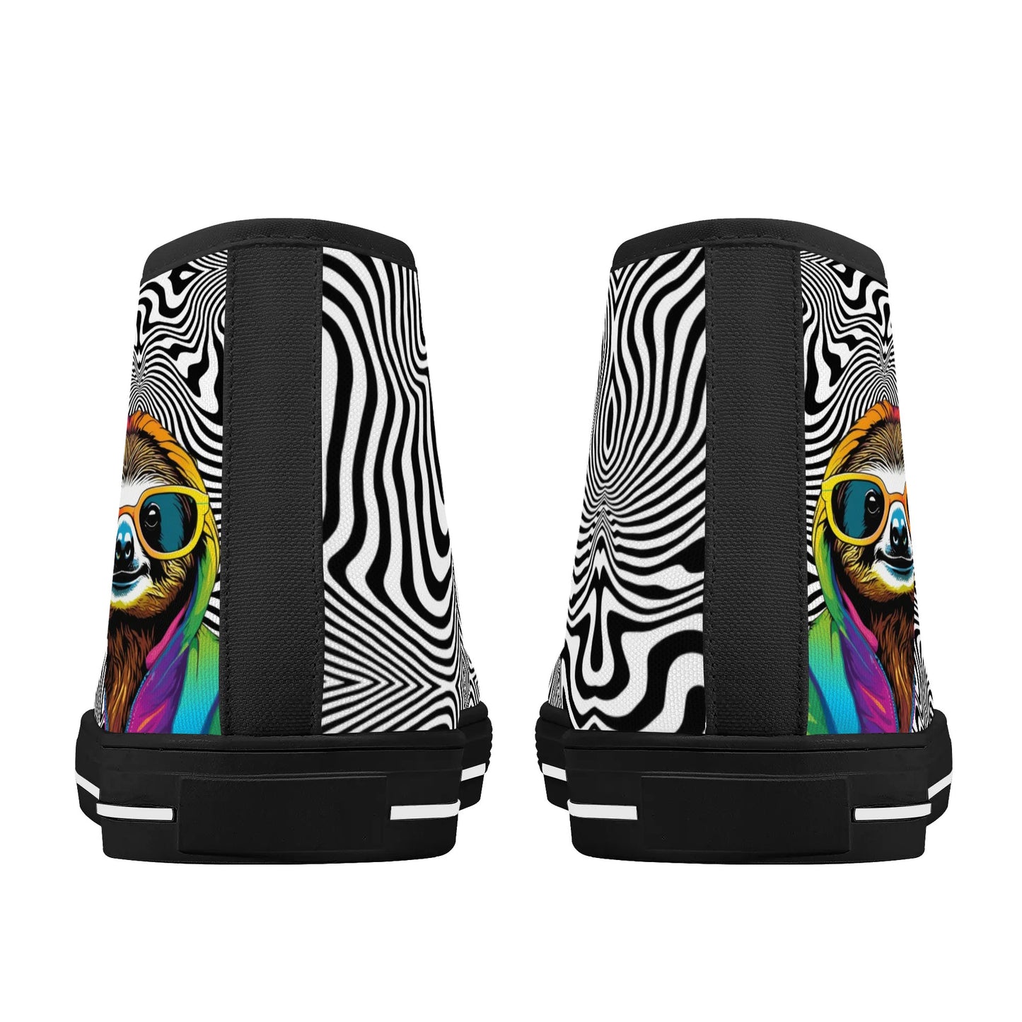 Mens High Top Canvas Shoes - Customized Tongue