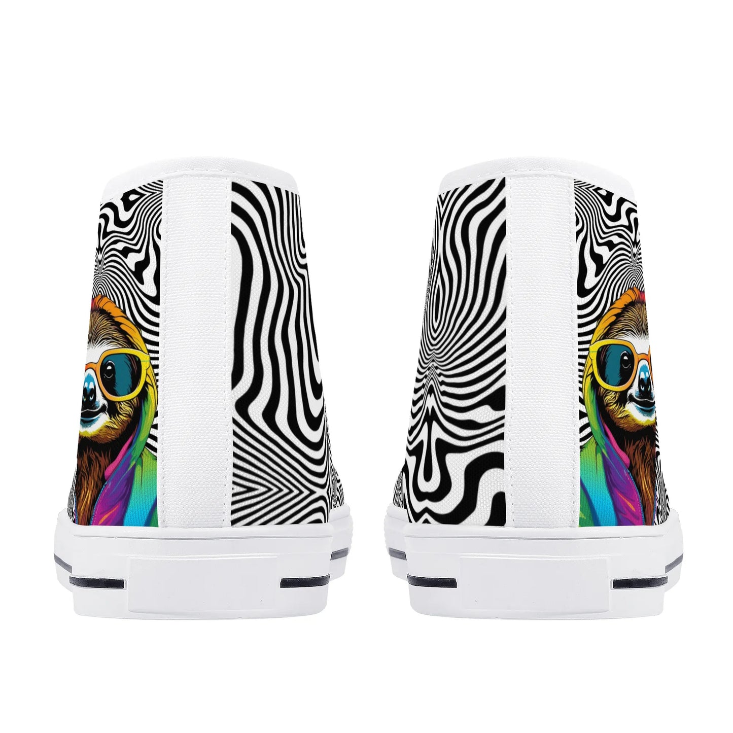 Mens High Top Canvas Shoes - Customized Tongue