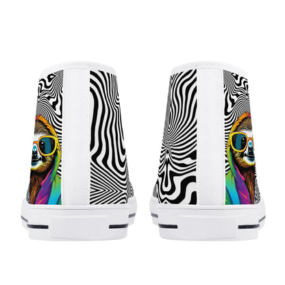 Mens High Top Canvas Shoes - Customized Tongue