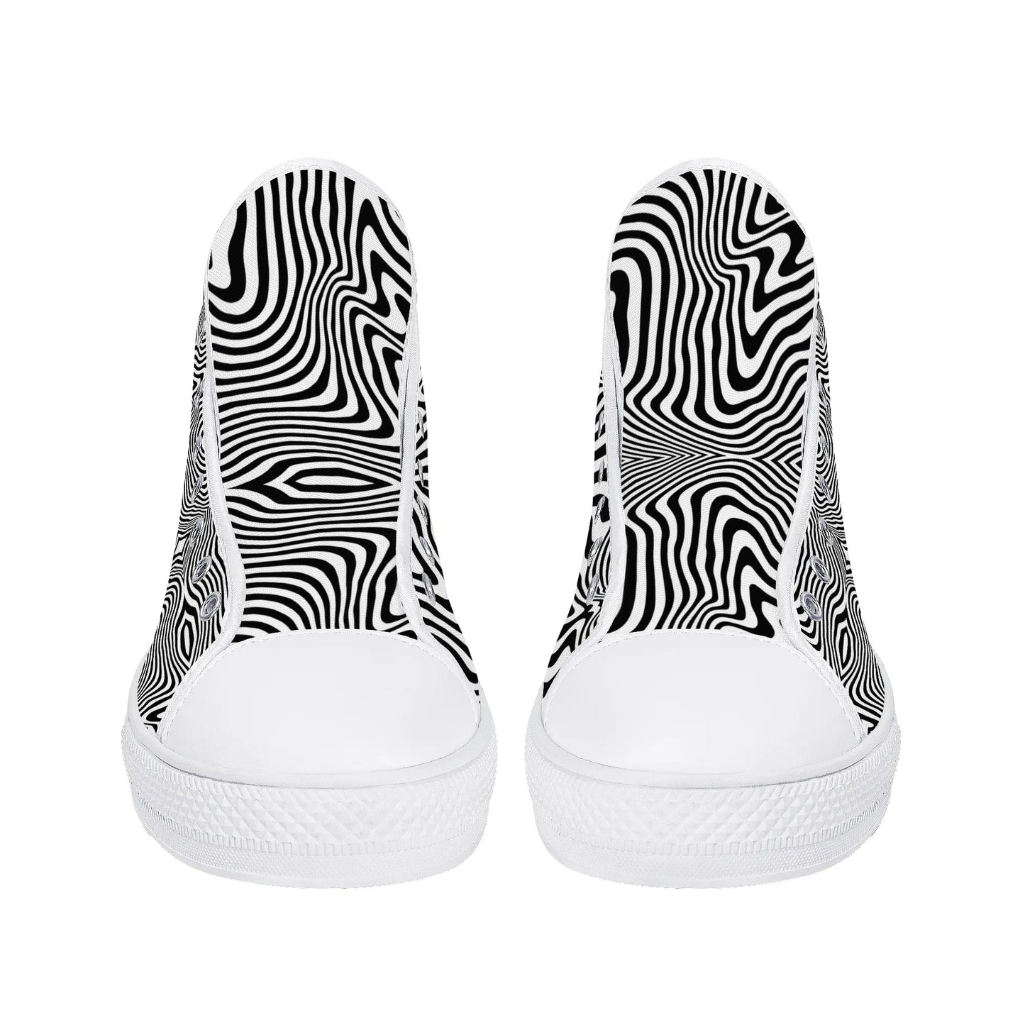 Mens High Top Canvas Shoes - Customized Tongue