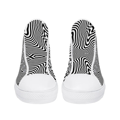 Mens High Top Canvas Shoes - Customized Tongue