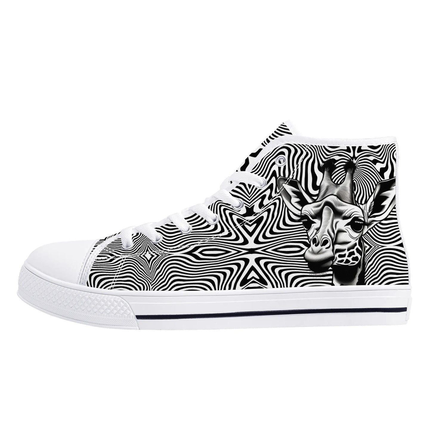 Mens High Top Canvas Shoes - Customized Tongue