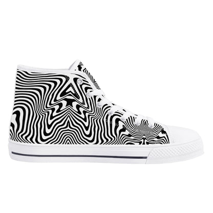 Mens High Top Canvas Shoes - Customized Tongue