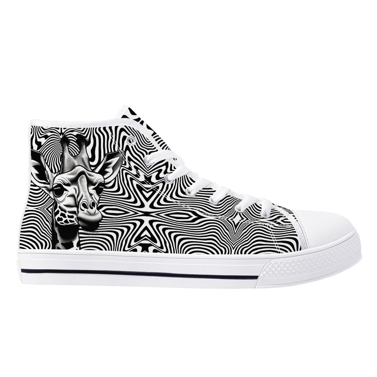 Mens High Top Canvas Shoes - Customized Tongue