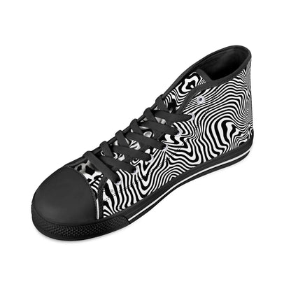 Mens High Top Canvas Shoes - Customized Tongue