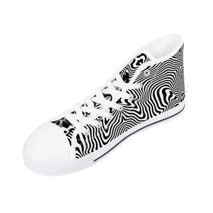 Mens High Top Canvas Shoes - Customized Tongue