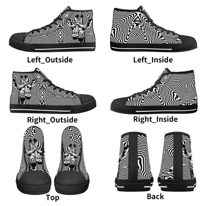 Mens High Top Canvas Shoes - Customized Tongue