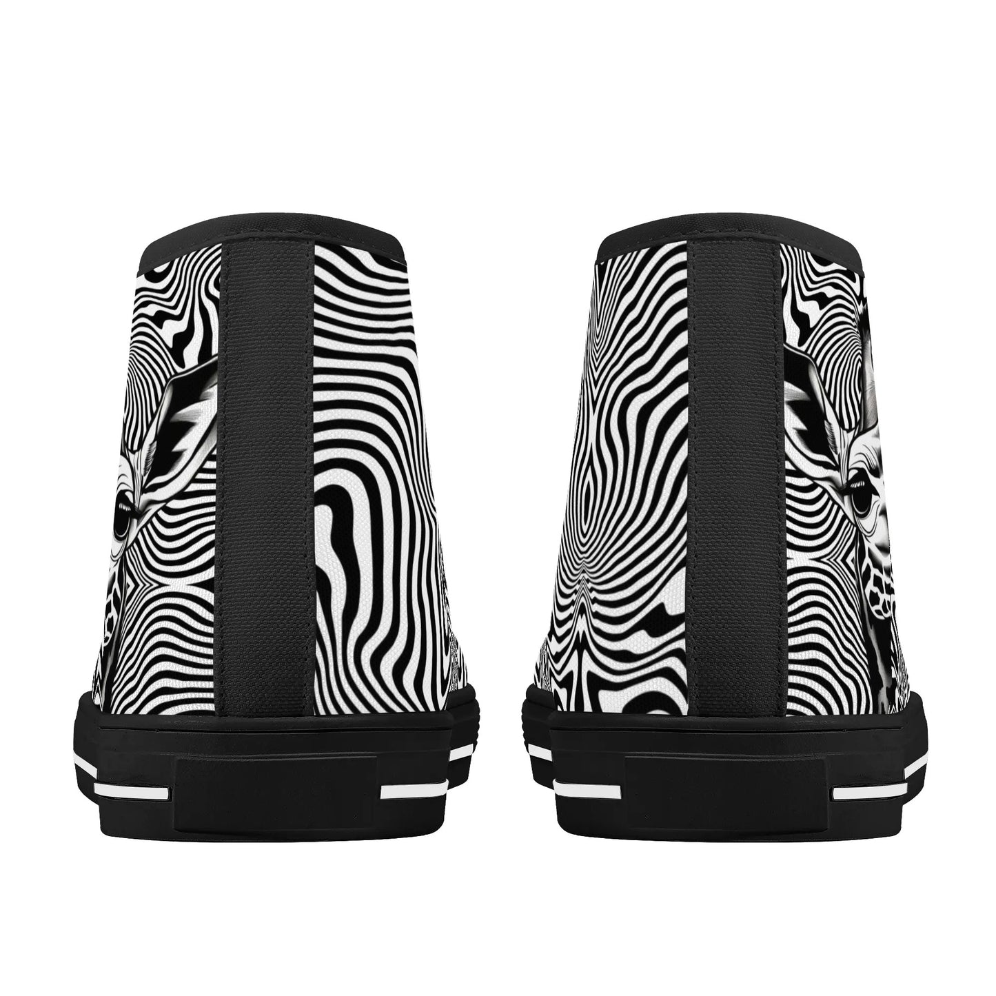 Mens High Top Canvas Shoes - Customized Tongue