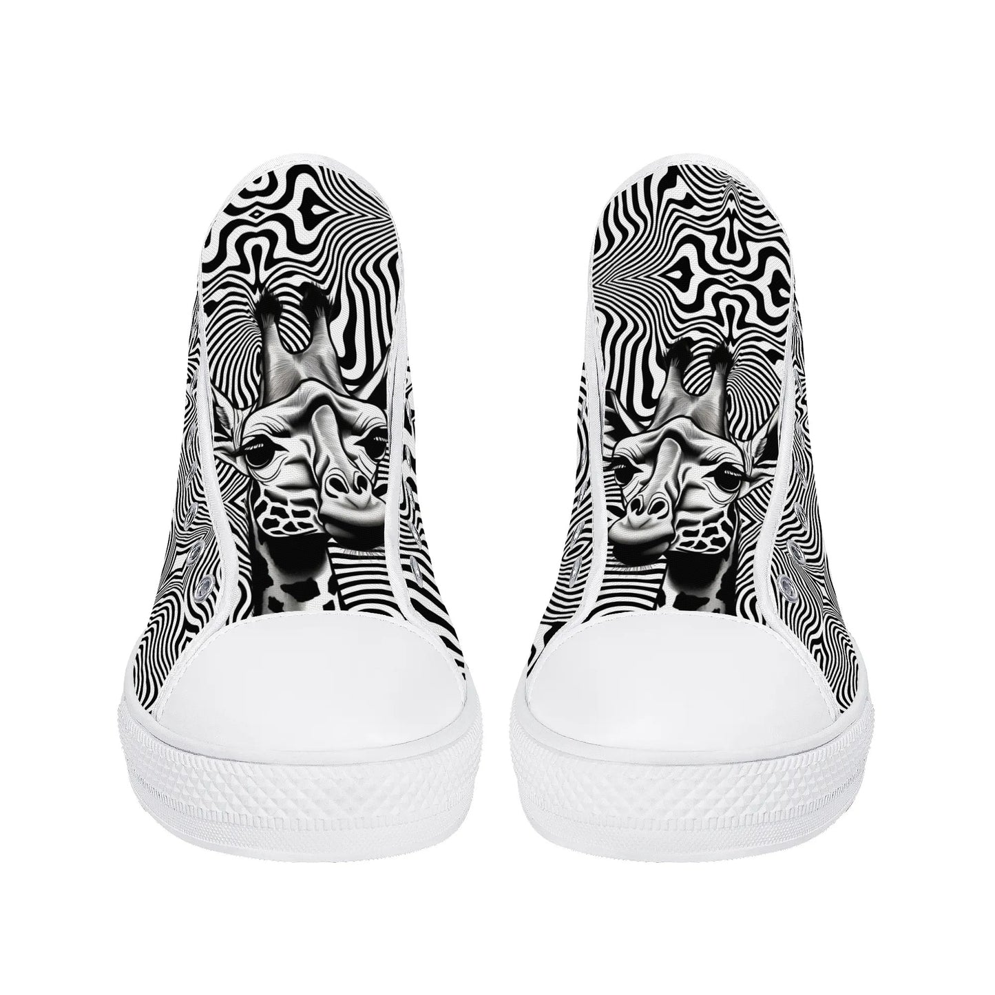 Mens High Top Canvas Shoes - Customized Tongue