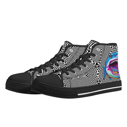 Mens High Top Canvas Shoes - Customized Tongue