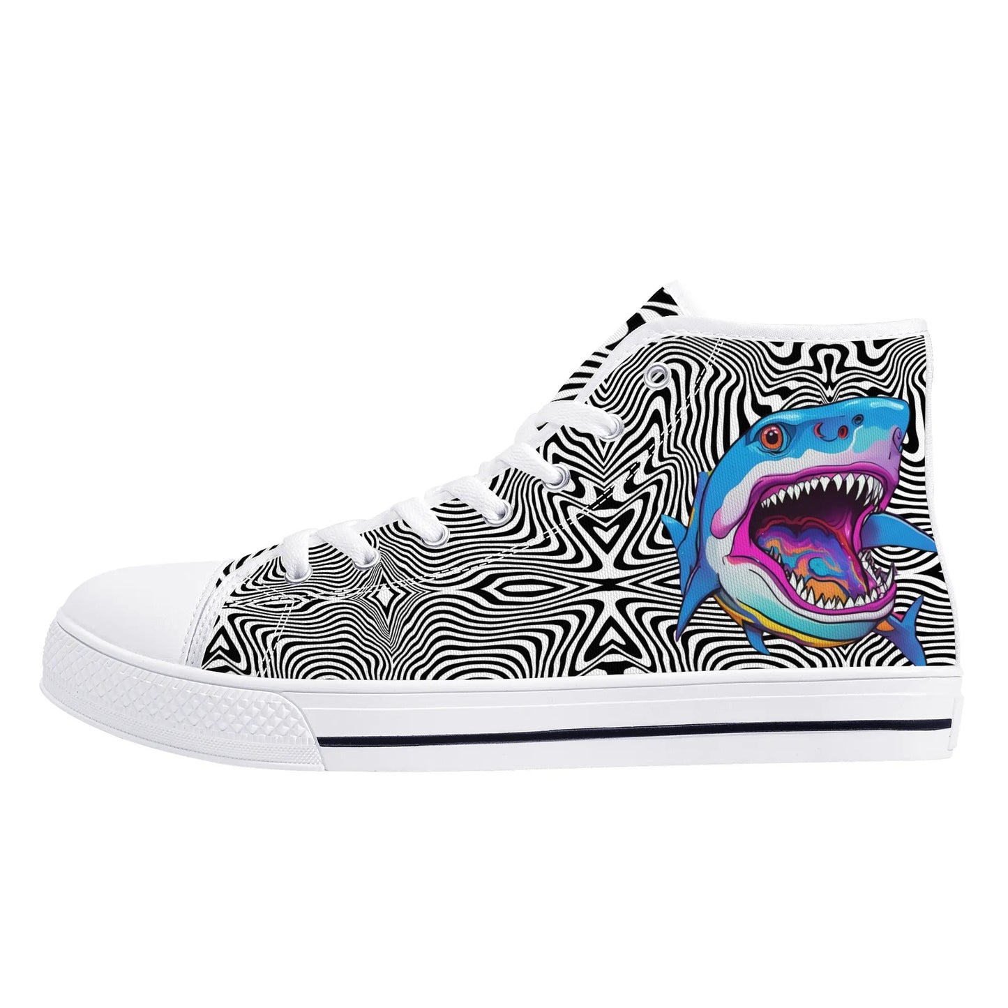 Mens High Top Canvas Shoes - Customized Tongue