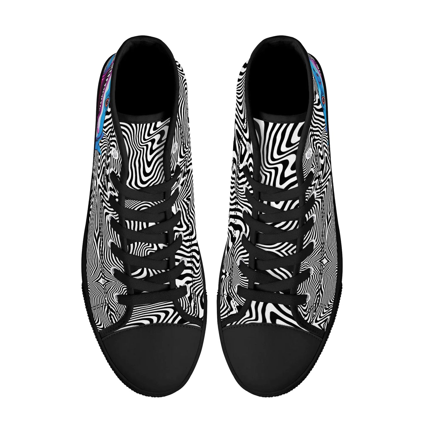 Mens High Top Canvas Shoes - Customized Tongue