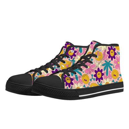 Mens High Top Canvas Shoes - Customized Tongue