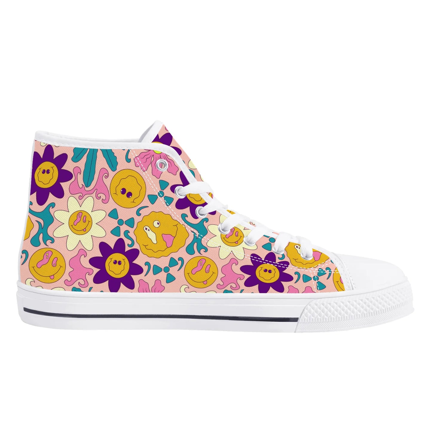 Mens High Top Canvas Shoes - Customized Tongue