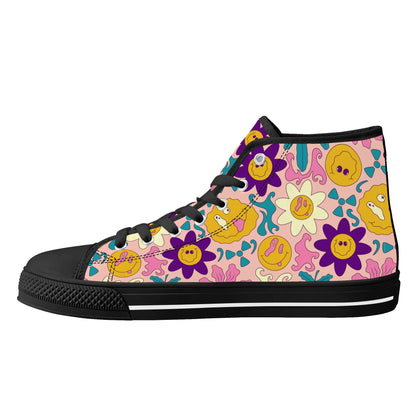 Mens High Top Canvas Shoes - Customized Tongue