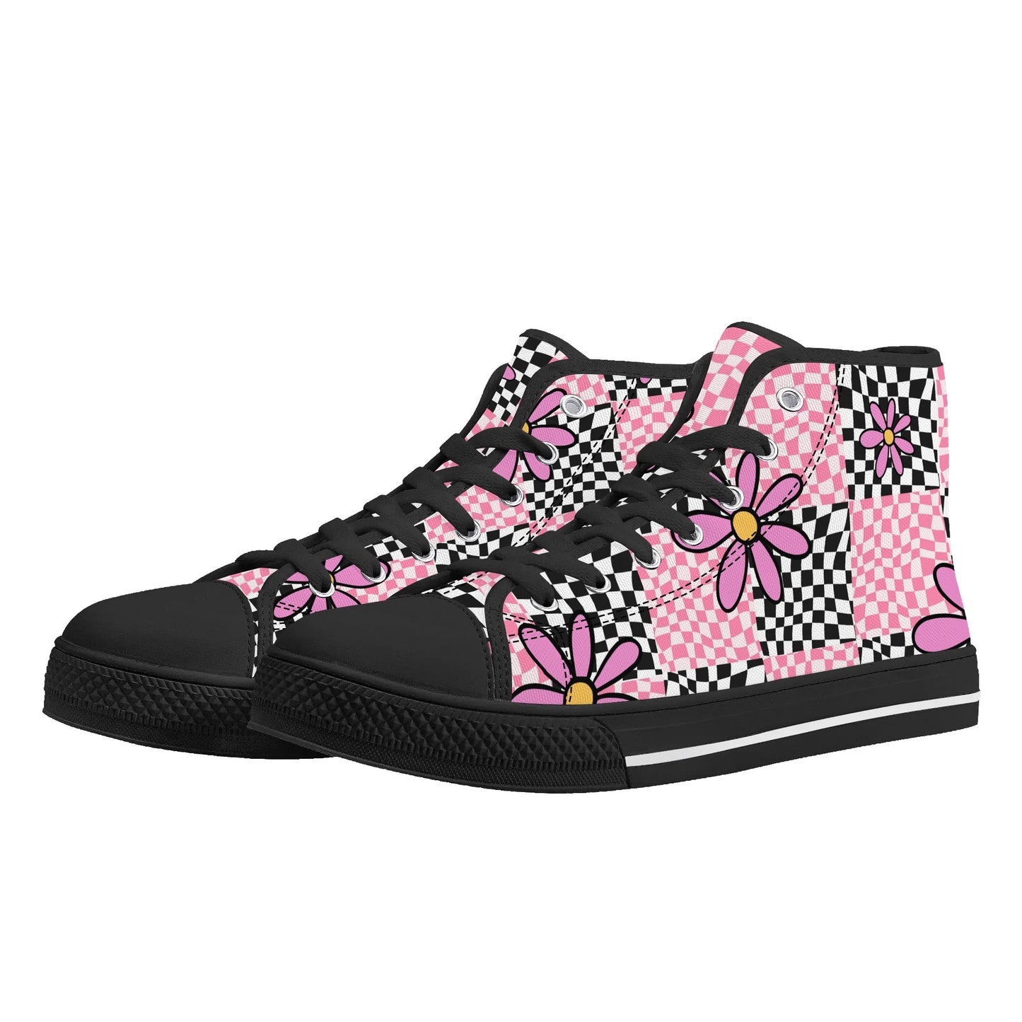 Mens High Top Canvas Shoes - Customized Tongue