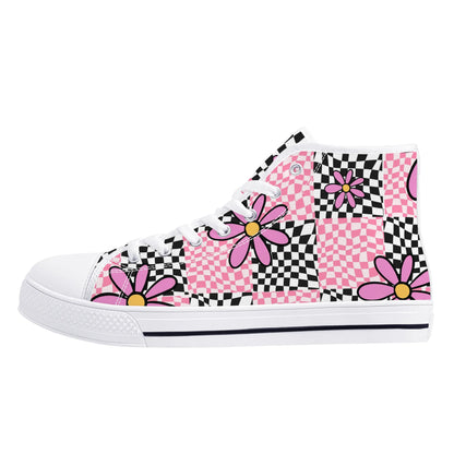 Mens High Top Canvas Shoes - Customized Tongue