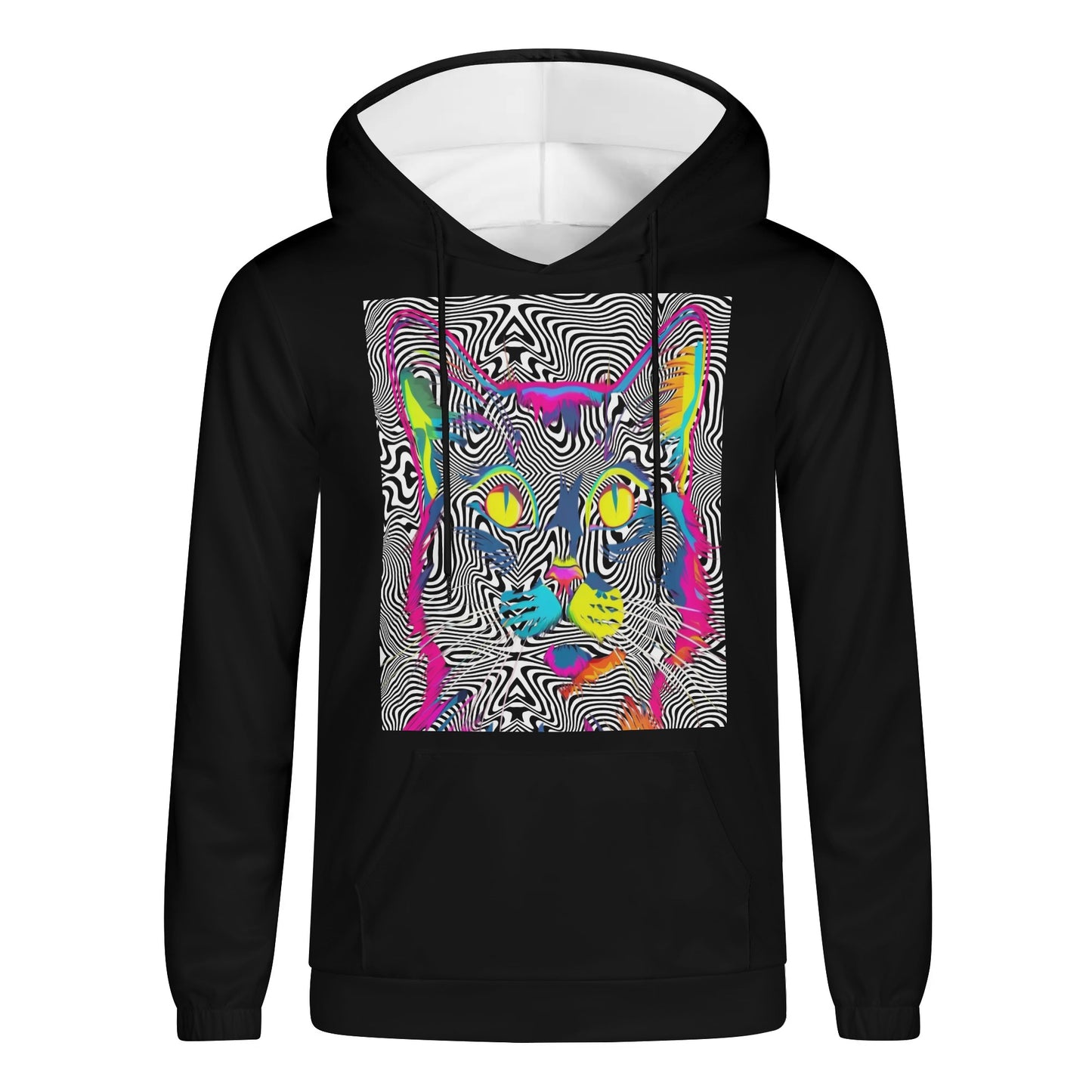 Wicked Whiskers - Black Lightweight All Over Print Hoodie