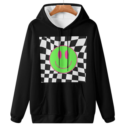 Lime Green Smiles -  Lightweight All Over Print Hoodie