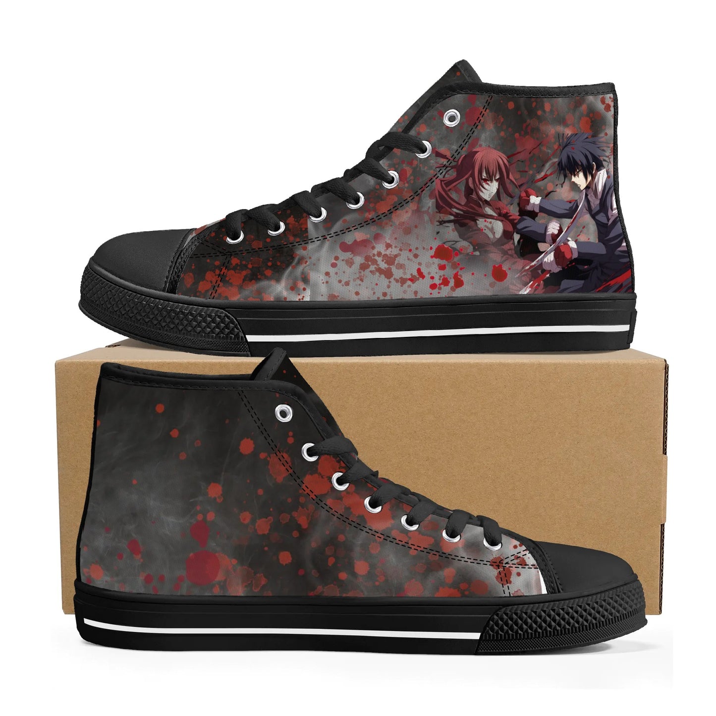 Anime Fights - Mens High Top Canvas Shoes