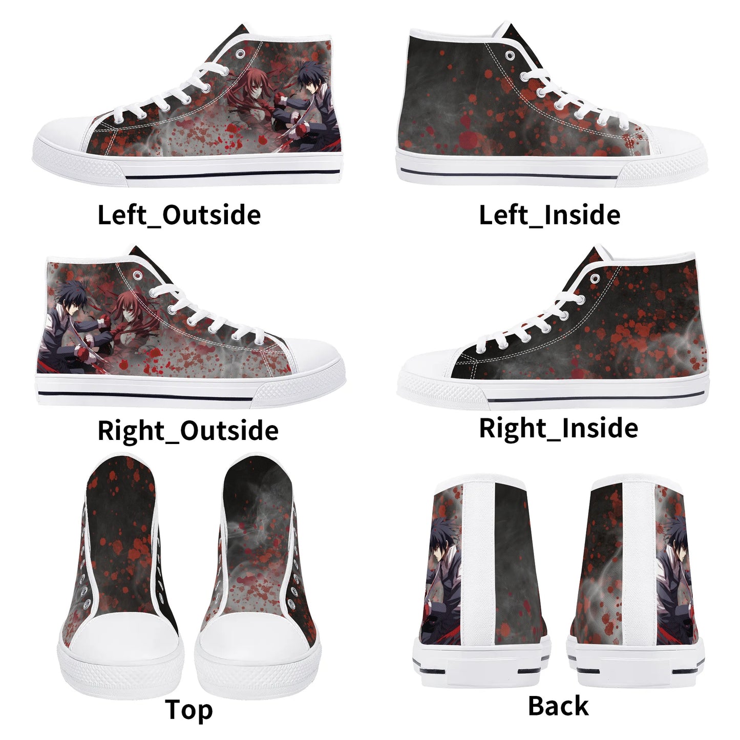 Anime Fights - Mens High Top Canvas Shoes