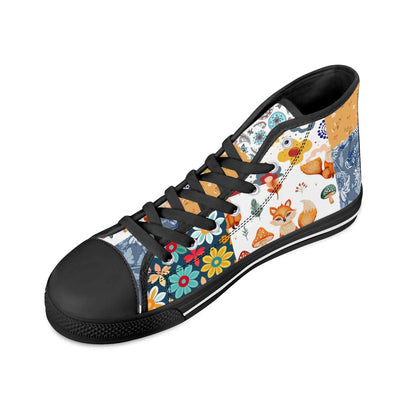 Grandma's Quilt 2 -  High Top Canvas Shoes