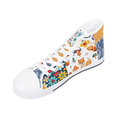 Grandma's Quilt 2 -  High Top Canvas Shoes