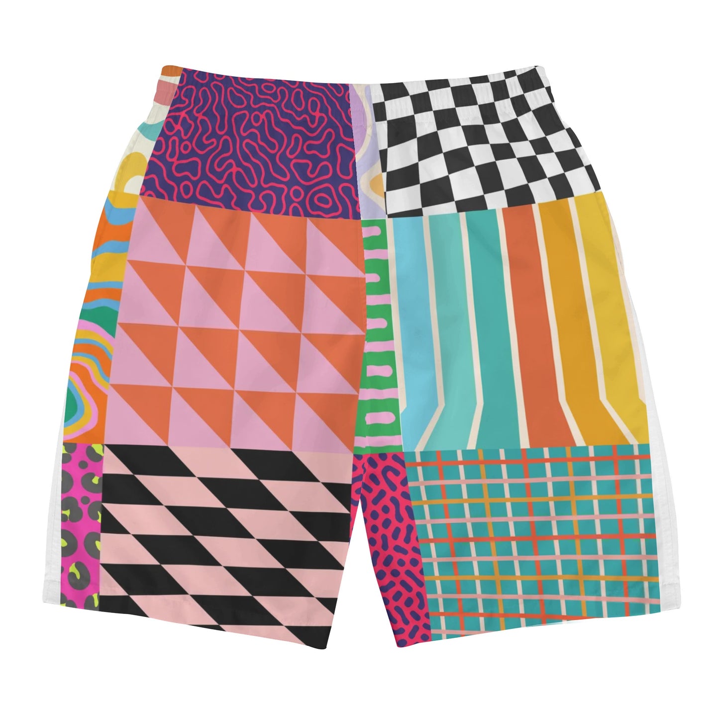 Quilted - Men's All Over Print Swim Trunks