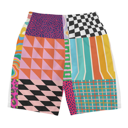 Quilted - Men's All Over Print Swim Trunks