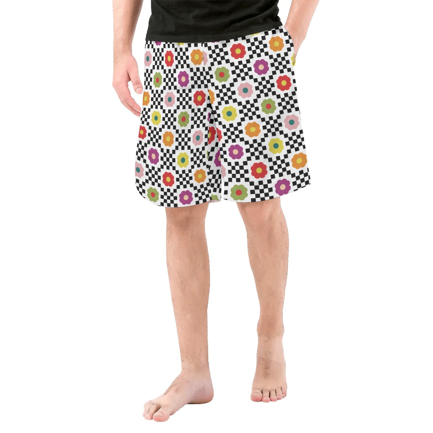 Modge Podge Floral - Mens All Over Print Swim Trunks