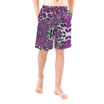 Purple Leopard - Men's All Over Print Swim Trunks