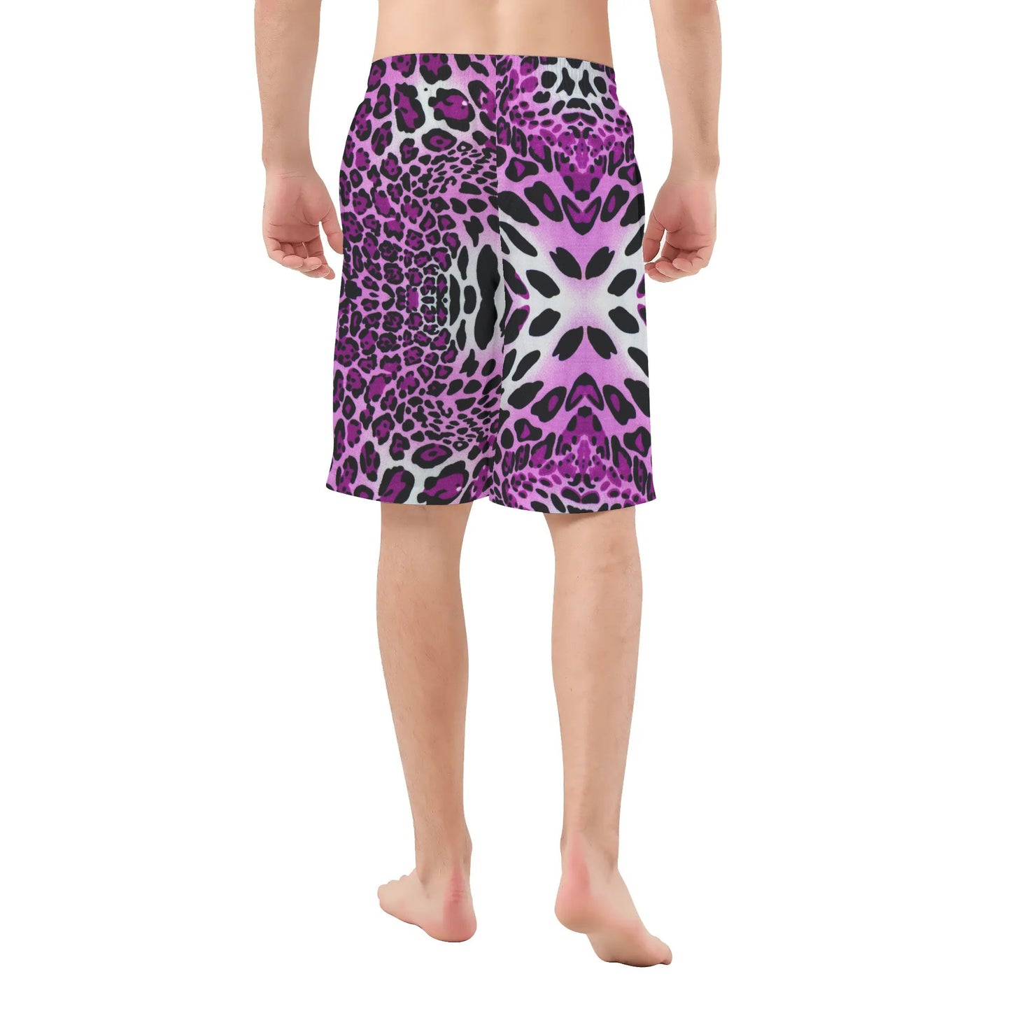 Purple Leopard - Men's All Over Print Swim Trunks