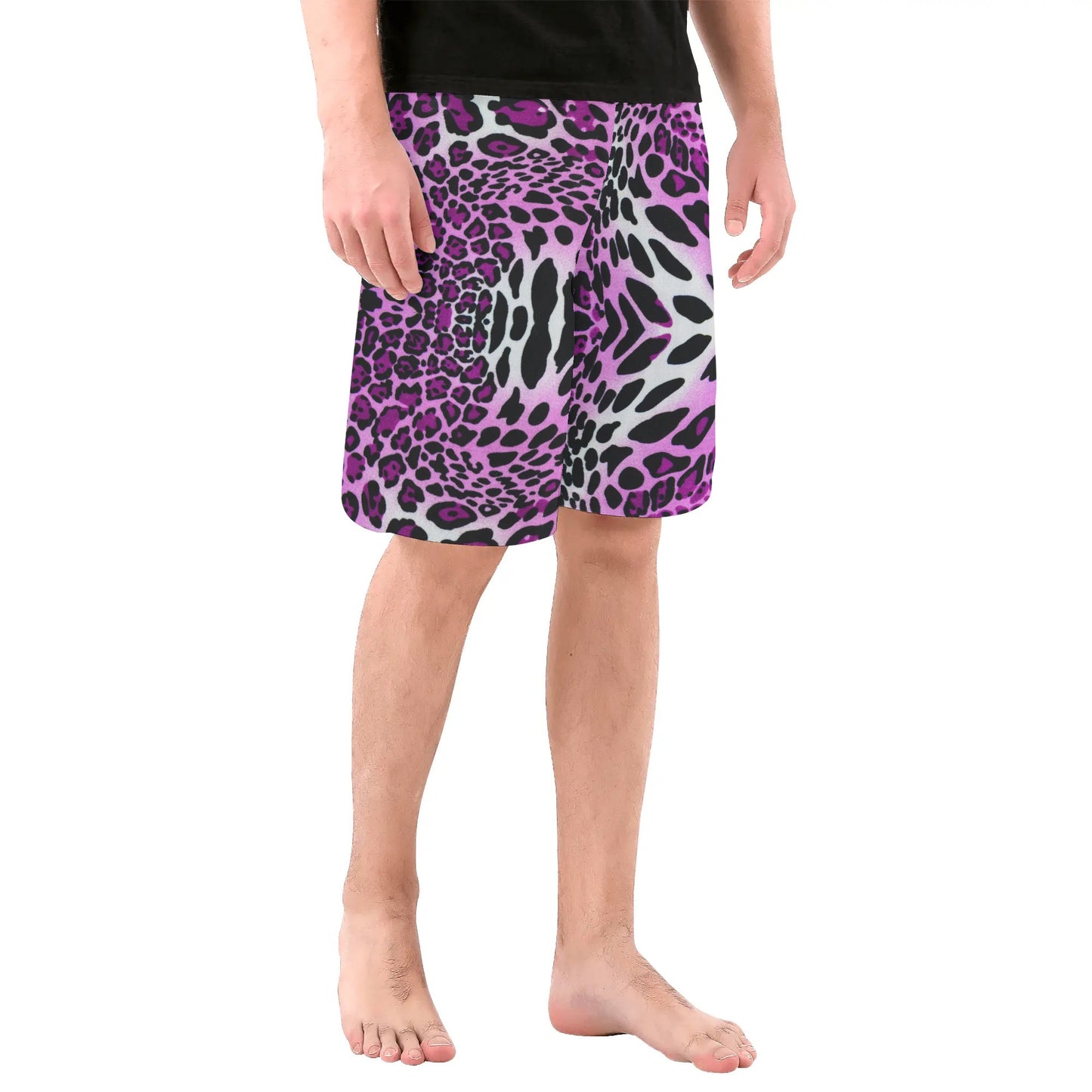 Purple Leopard - Men's All Over Print Swim Trunks