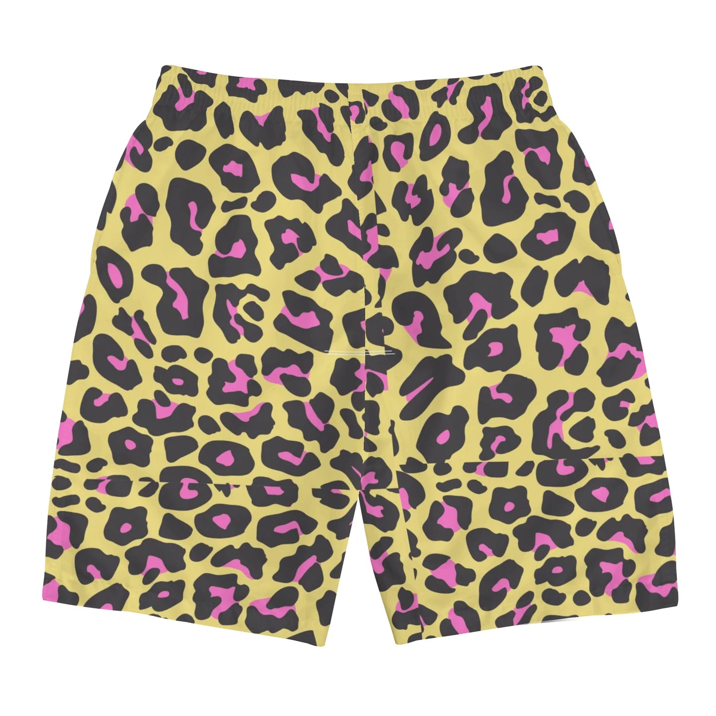 Yellow and Pink Leopard - Men's All Over Print Swim Trunks