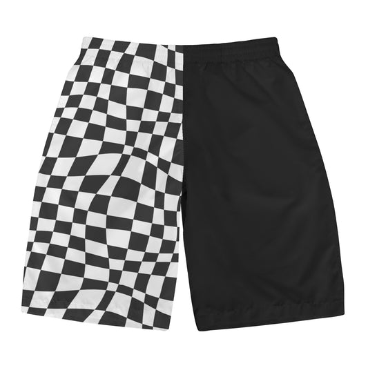 "Can't Decide" in Black - Men's All Over Print Swim Trunks