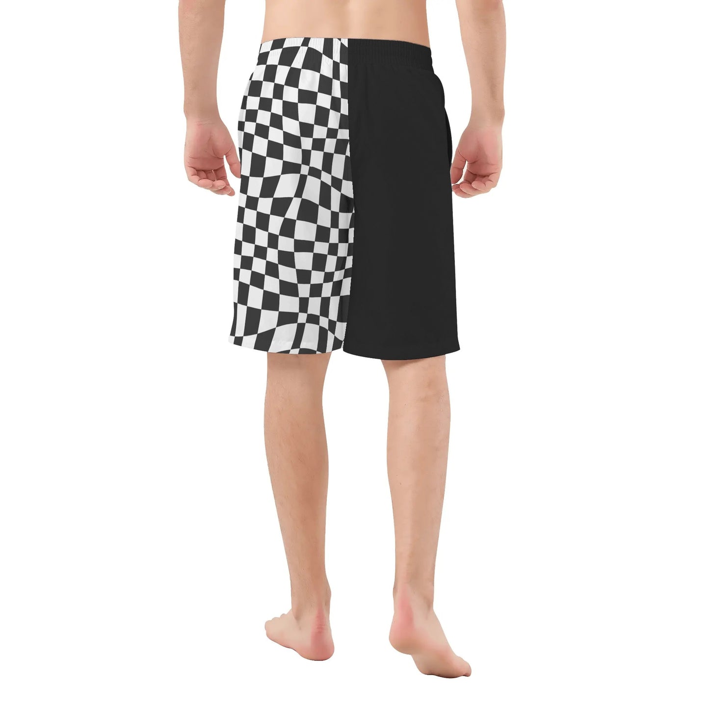 "Can't Decide" in Black - Men's All Over Print Swim Trunks