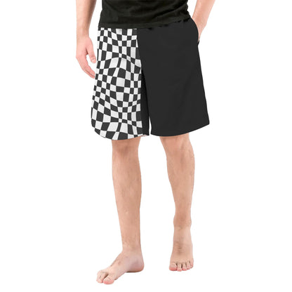 "Can't Decide" in Black - Men's All Over Print Swim Trunks