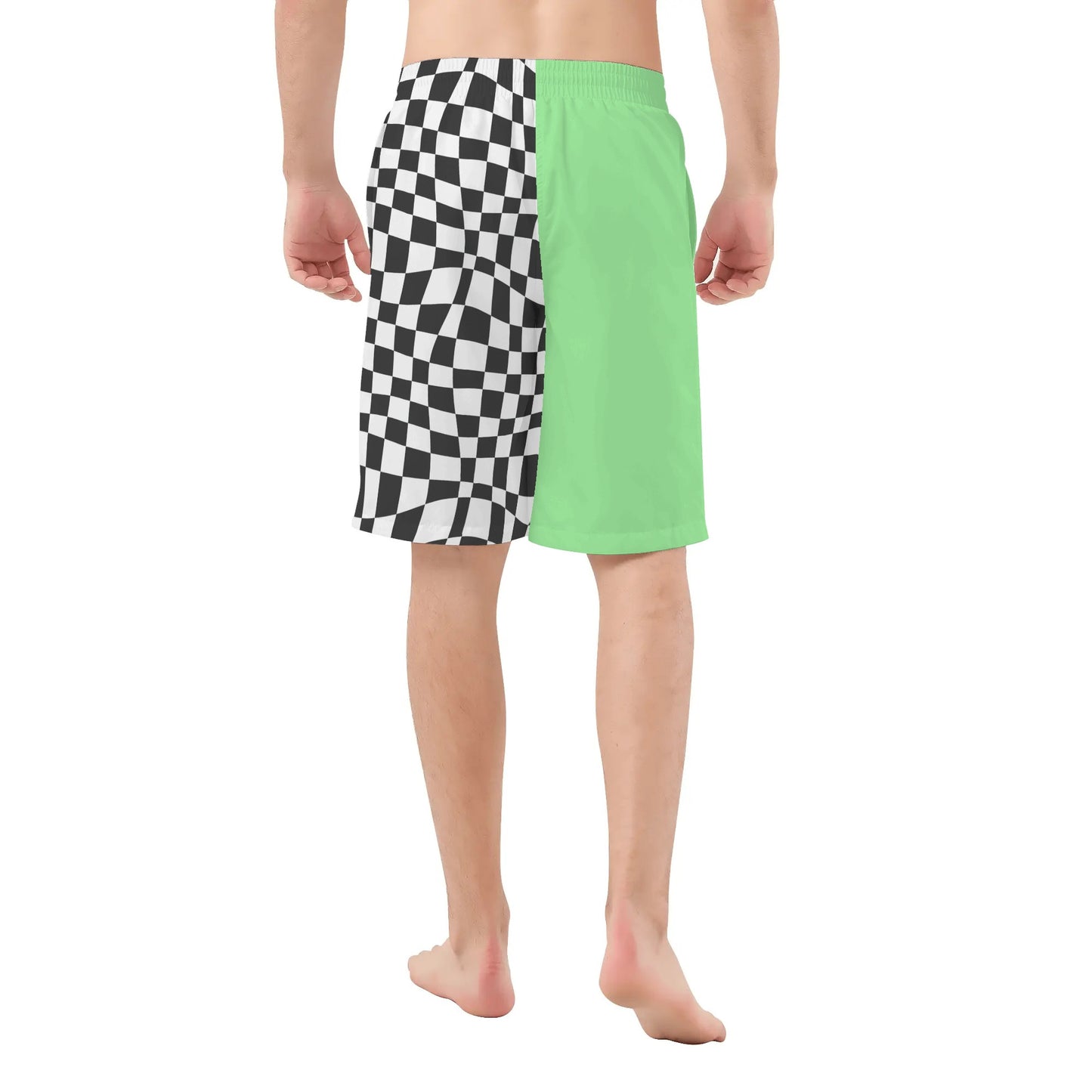 "Can't Decide" in Green Men's All Over Print Swim Trunks